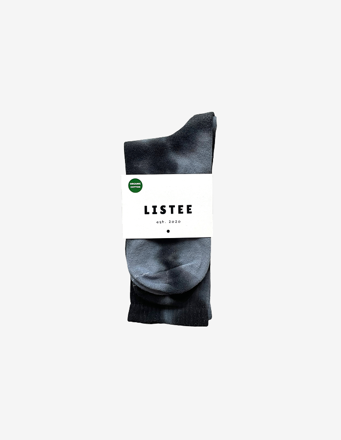Stone Black Crew Socks